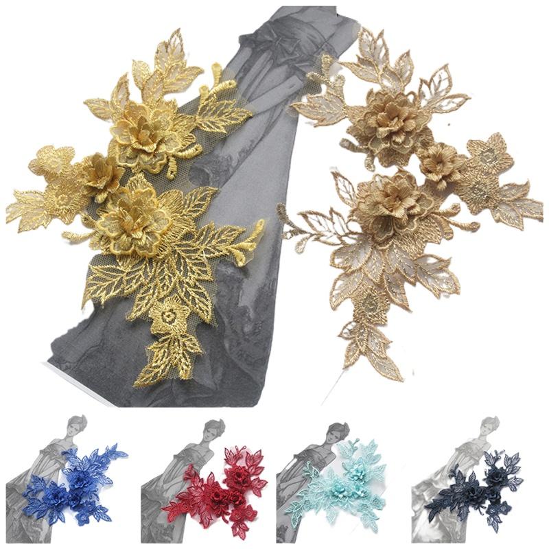 1 buc Floare 3D DIY Aplica Dantelă Decorare Haine Garnituri de Cusut Materiale Artizanale Patch-uri Lucrate Manual Accesorii de Cusut