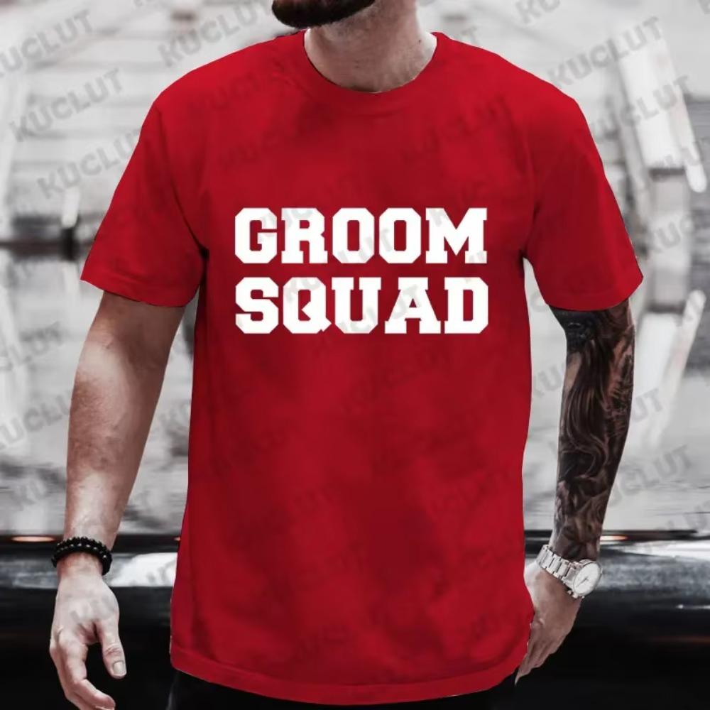 Team Future Groom Squad Best Man T Shirt Wedding Party Tees Boyfriend Single Farewell Top Bachelor Stag Party Groomsman Clothes