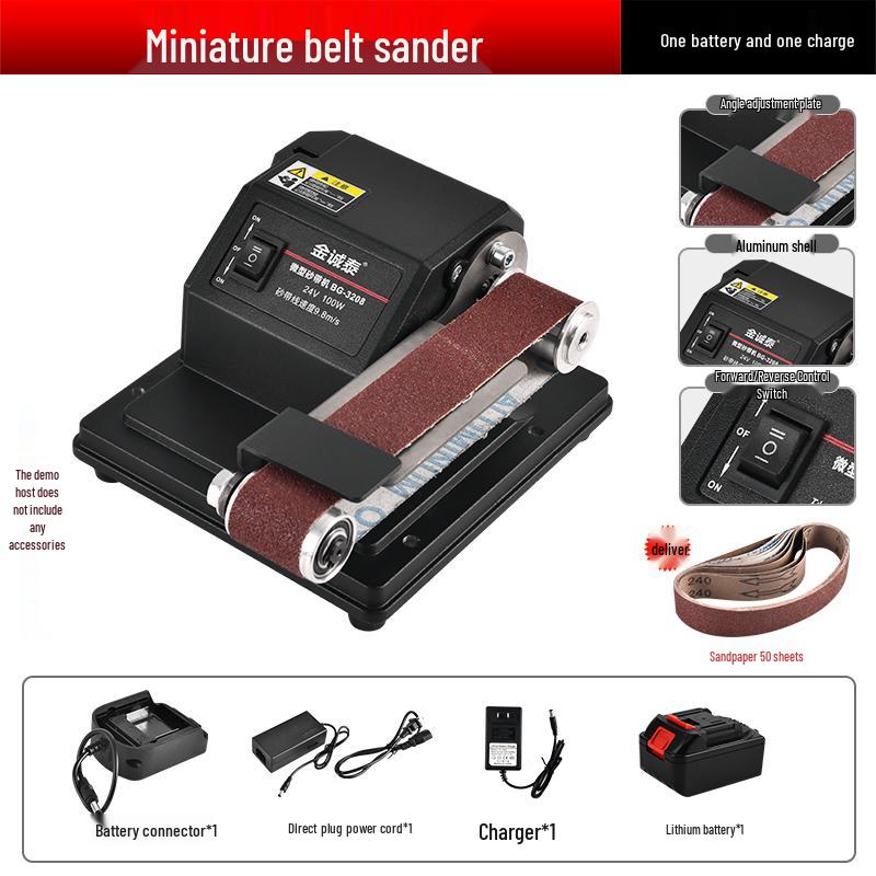 Automatic Micro Mini Belt Sander & Knife Sharpener - Industrial-Grade Polishing Machine