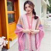 Ethnic Yunnan Style Women's Spring/Summer Long Cape Shawl with Tassels
