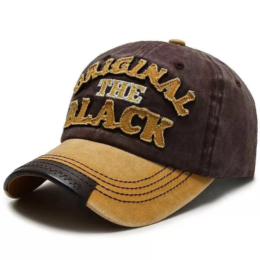 Unisex The BLACK Water Wash Embroidery Baseball Caps Spring Autumn Outdoor Adjustable Casual Hats Sunscreen Hat Sports Cap