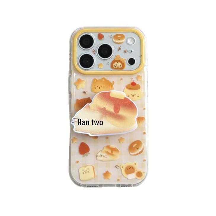 Korean Plaid Dessert iPhone 17/16 Pro Max/15 Pro Cat Phone Case