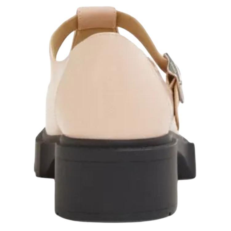 Coach Liv Leather Round Toe Buckle Flat Casual Shoes 4.5cm Women Shoes Pink CZ383-BLH