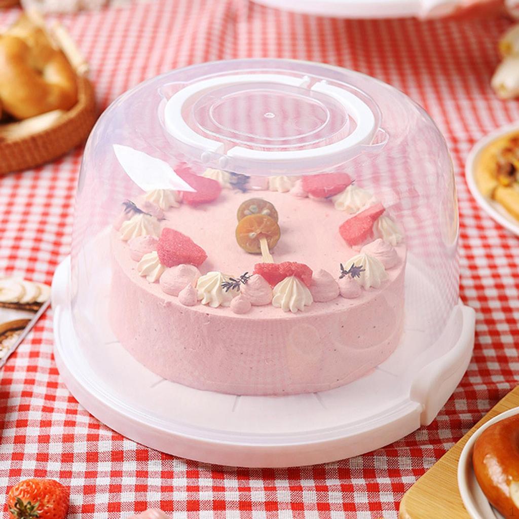 Porta Torta con Manico per Muffin, Crostate, Biscotti, Dessert, Contenitore per Cupcake per Feste
