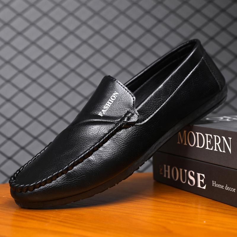 Herrenschuhe mit niedrigem Schaft One-Pedal-Slipper 2025 rutschfest wasserdicht dicksohlig formelle Kleidung Wenzhou lässiger Sommer schwarz Fußbedeckung