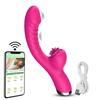 2in1 Women App Tongue Licking Vibrator Clitoral Massage G-Spot Orgasm Powerful Vibrating Dildo Stimulator Female Adult Sex Toys