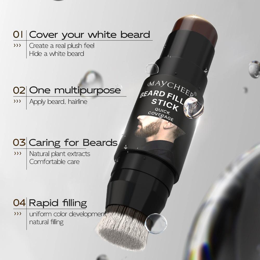 MAYCHEER 2-in-1 Waterproof Beard Stick with Brush Head