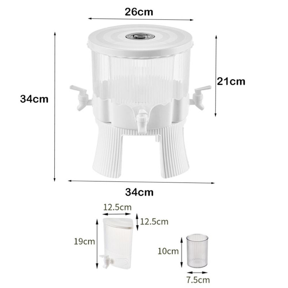 4 Grid Beverage Dispenser Rotatable Tea Jug Party Drinkware Drink Dispenser  Summer