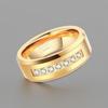 1Pcs Stainless Steel Ring Stainless Steel Couple's Zirconia Ring Jewelry