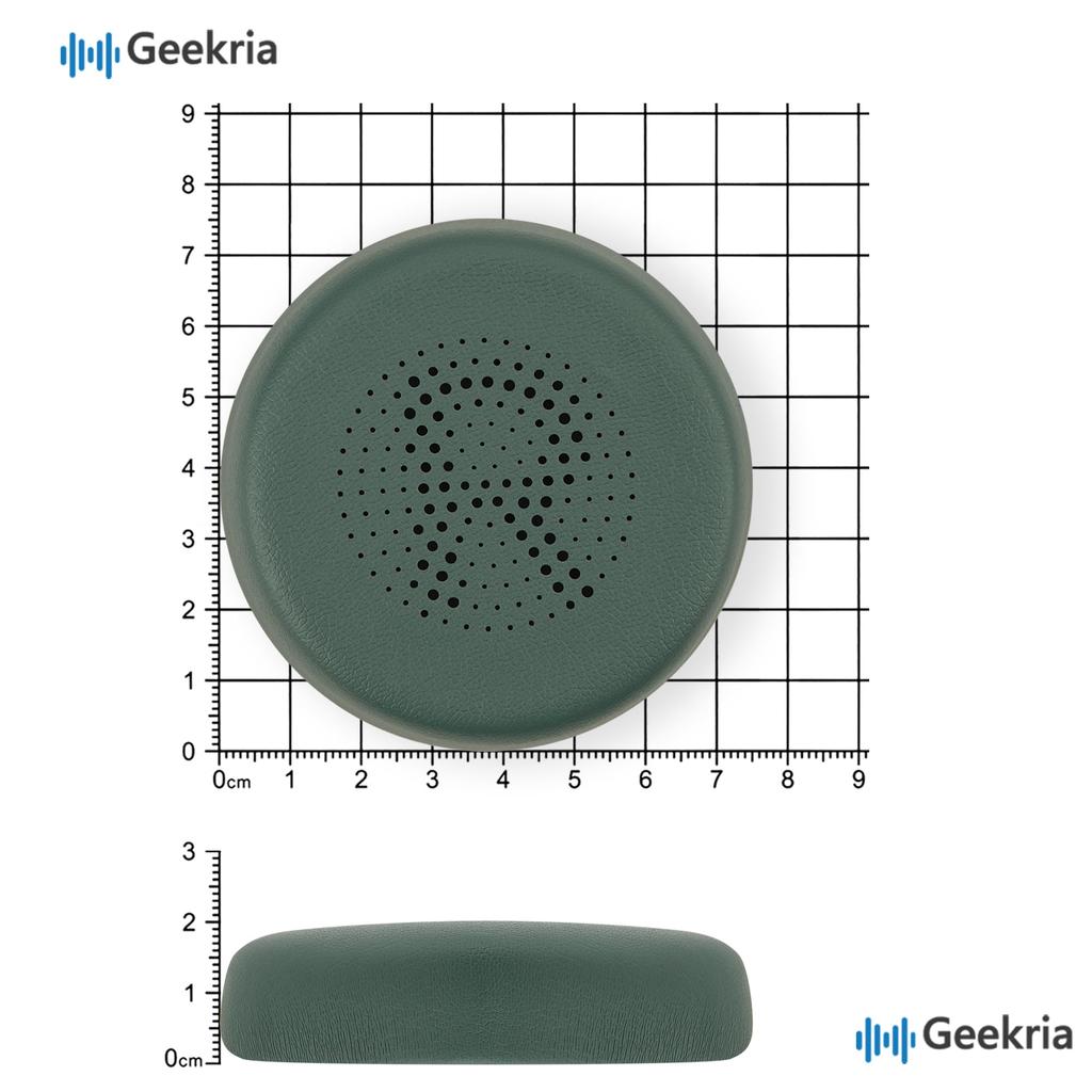 Geekria QuickFit Earpads Compatible with JLab Go Lux ANC Wireless Ear Cups Headphones, Pads/Ear (Protein Leather/Sage)