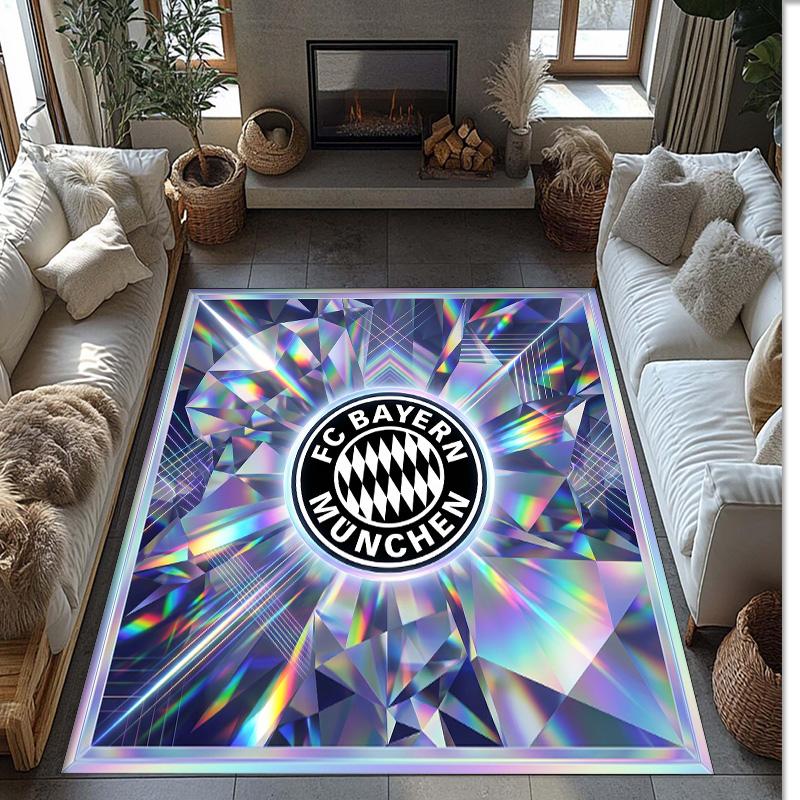 Bayern Munich Printed Flannel Area Rug Non Slip Soft Polyester Floor Carpet Indoor Decor Mat for Bedroom Living Room Sofa Game Room Home Decoration