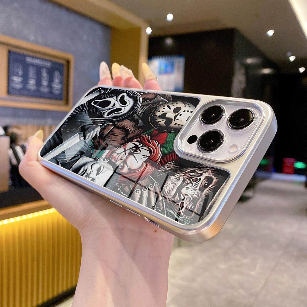 TK Popular Dark Horror Character Collection iPhone15 Thriller Mobile Phone Case Apple 17promax Glass Case 12