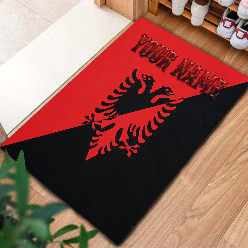 Republic Albania Custom Name Carpet Rug For Living Room Bedroom Home Sofa Decoration,Kids Play Non-slip Floor Mat