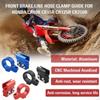 FSFY Motorcycle Front Brake Hose Cable Clamp Line Guide Holder for HONDA CR80R/85R, CR125R/250R, CRF150R-450R(red)