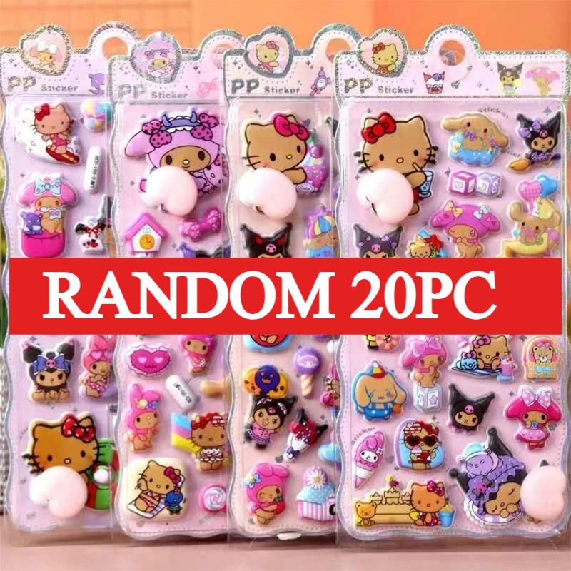 New Hot KittyThickened soft and cute butt pinchable stress relief sticker children's cartoon Crayon Shin-chan decorative sticker