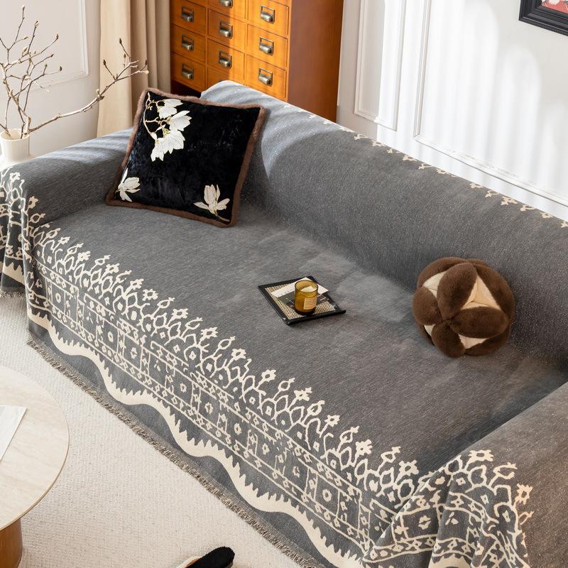 Simple Sofa Cushion Cover Universal Four Seasons Anti-Slip Blanket Full Cover Lifter Sofa Towel Covers Home Decor