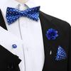 Korean Style 4-Piece Men's Bow Tie & Pocket Square Set for Weddings & Formal Events