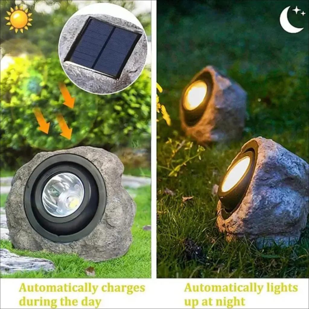 Courtyard Landscape Spotlight Outdoor Lighting Courtyard Imitation Stone Landscape Lamp Waterproof Resin Rock Stone Solar Lamp