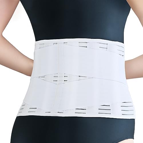 Cyplus Lumbar Corset with 6 Arch Bones to Support Lower Back Muscles (Large) with Double Belt, Doctor's Arch