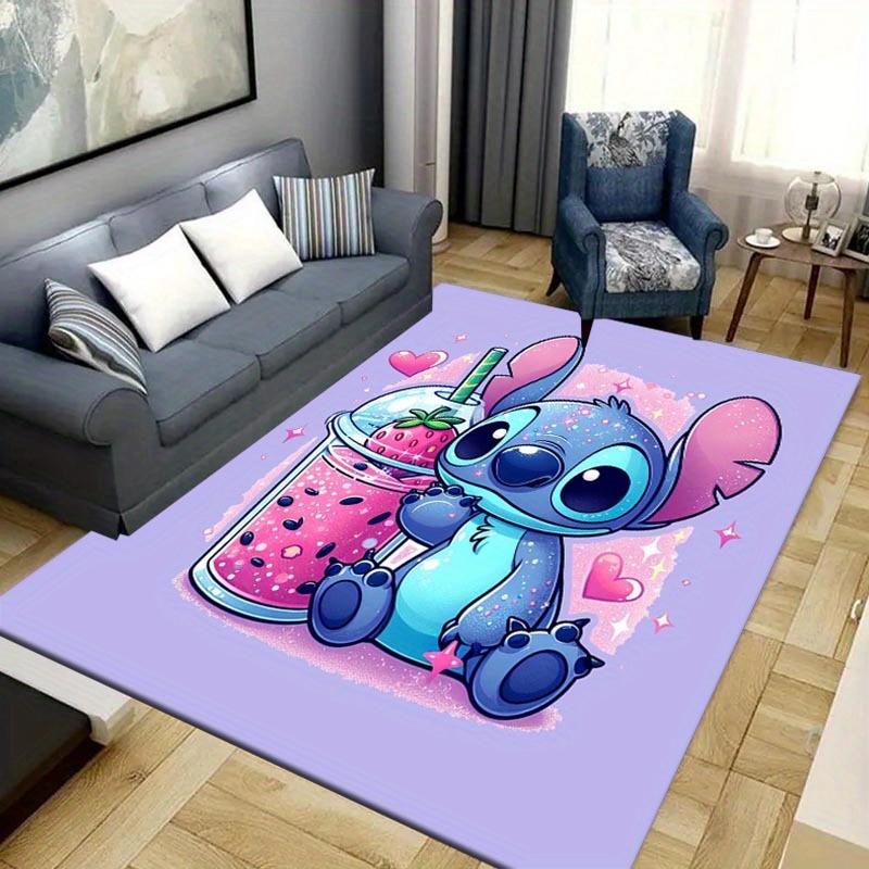 1pc Stitch Pattern Area Rug Soft Flannel Floor Mat for Living Room,Office,Bedroom and Carpet