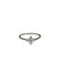 S925 Four-Leaf Clover Zircon Ring, Gold-Plated Light Luxury Versatile Band.