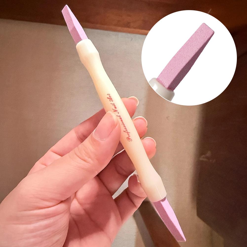 Doppelseitiger Quarz-Nagelstift Professioneller Nagelhautentferner-Stift Schrubb-Schleifstift Maniküre-Werkzeug zur Entfernung von toter Haut
