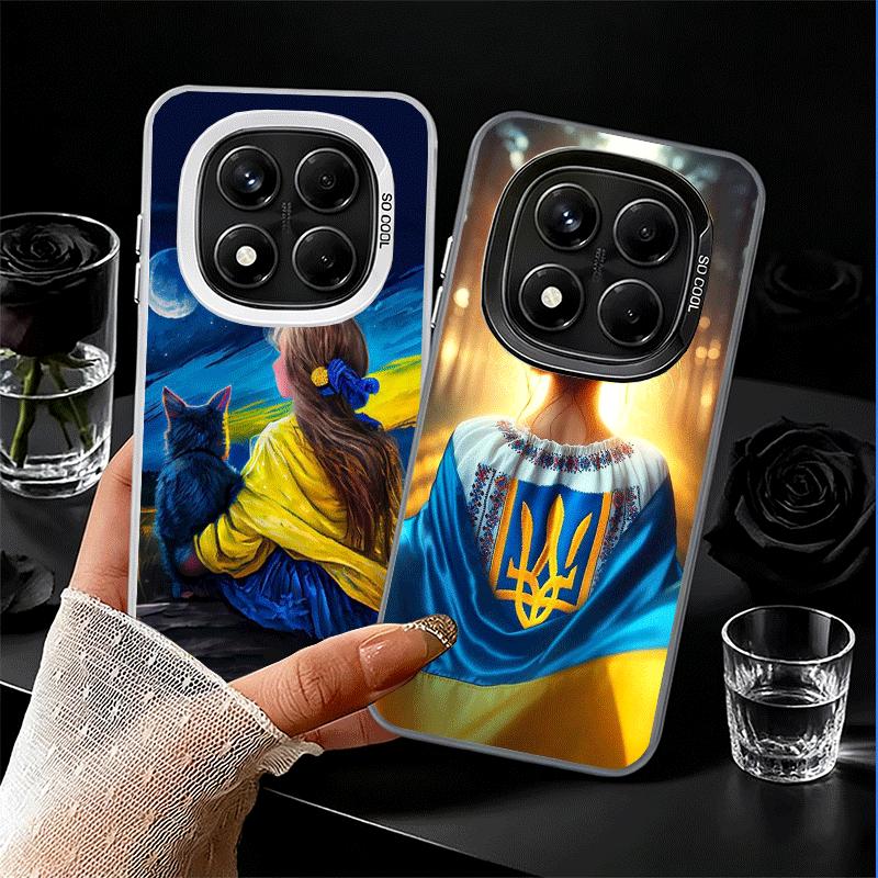 Niebiesko-żółta Ukrainka Miękkie etui na telefon do Samsung Galaxy S24 S25 FE S26 Edge S23 Ultra S22 Plus S21 + Odporne na wstrząsy Pokrowiec Tylny