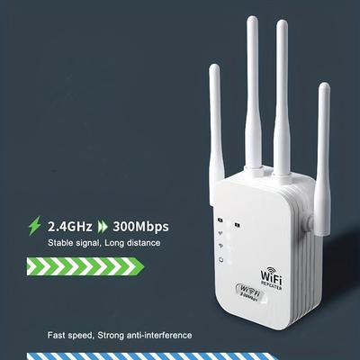Ripetitore WiFi Booster Wi-Fi Ripetitore di Segnale Amplificatore di Segnale Internet Wireless per Casa Incluso Ethernet Due Porte Wi-Fi