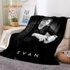 Latest Cute Evan Peters TV Actor Soft Flannel Blankets,Throw Blanket Comfortable Blanket for Picnic Beds Sofa Home Bedroom 013