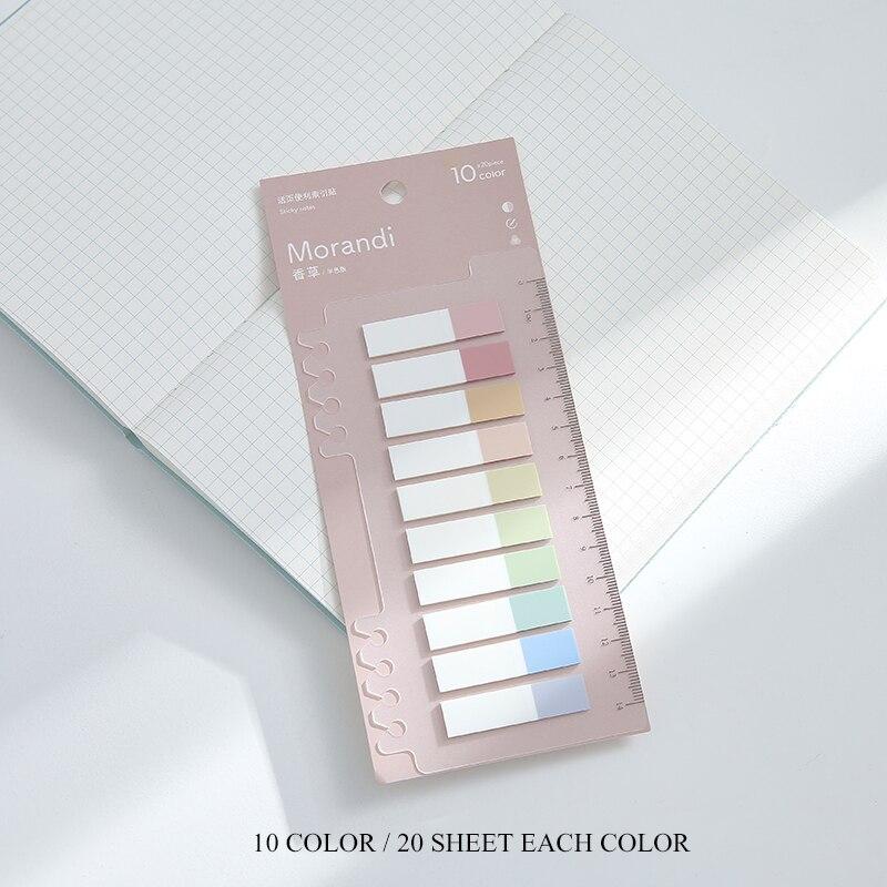 200 Sheets/Pcs PET Flags Tabs Page Markers Paper Index Bookmark Sticky Notes Office Supplies Stationery