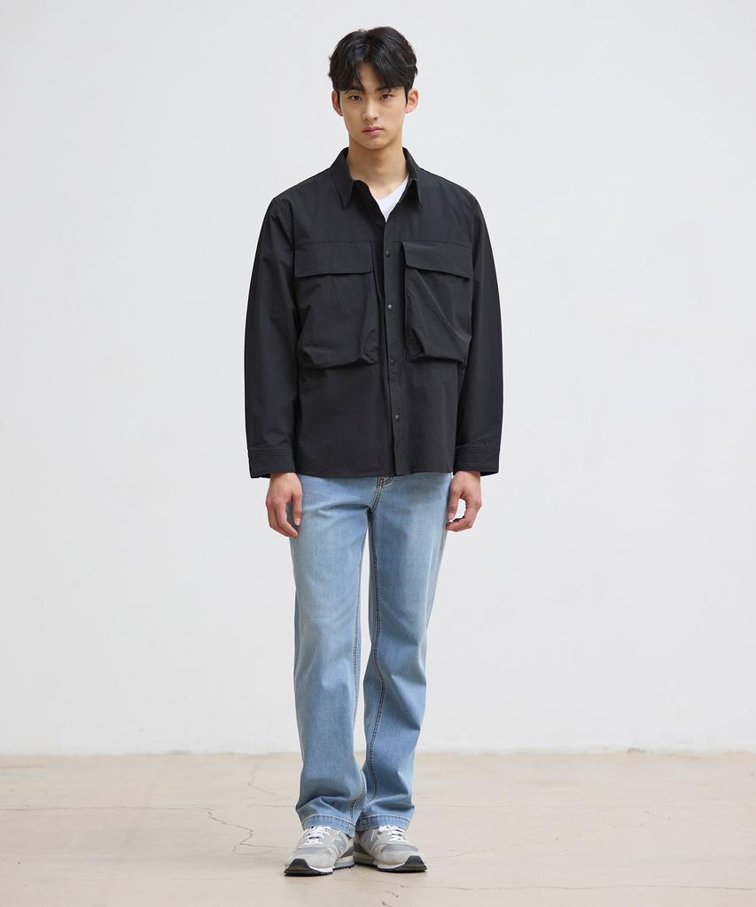 Stco [Rnw] Ripstop Shacket Jumper Black (Semi-Oversized Fit)_Swjva03Nsb