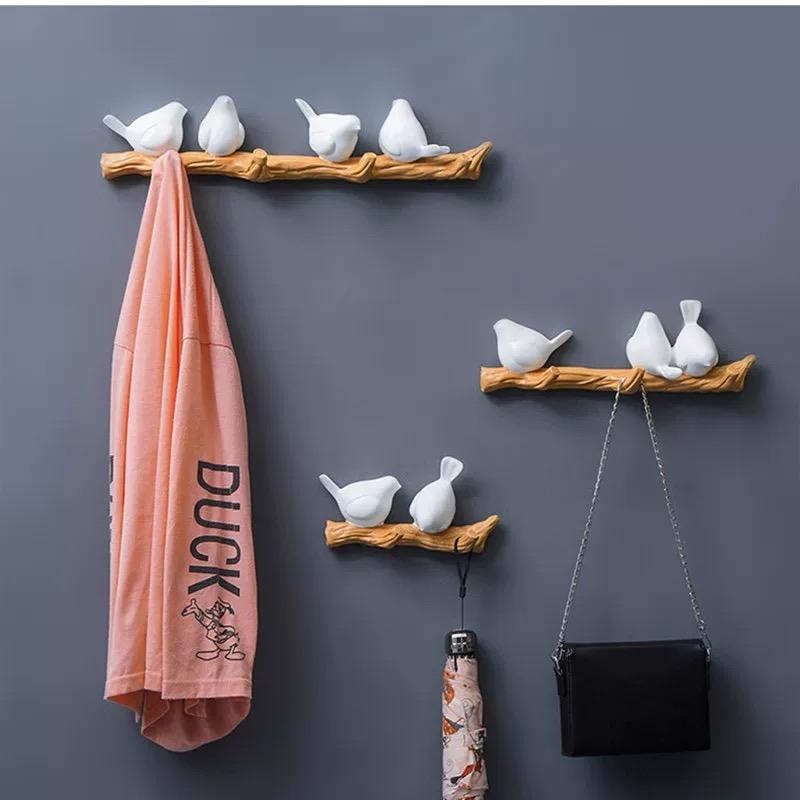 Minimalist Nordic 3D Resin Bird Wall Decoration – Home Ornament