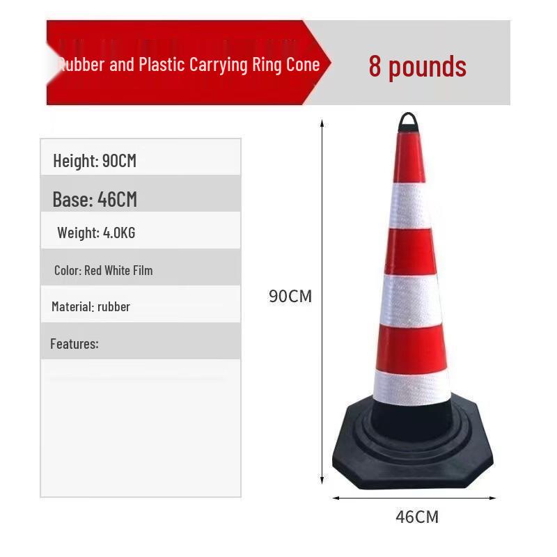 Brangdy Reflective Rubber Traffic Cone