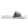 New Nike Benassi Lx White Blue Slippers 'White Blue' Women's BQ5173-100