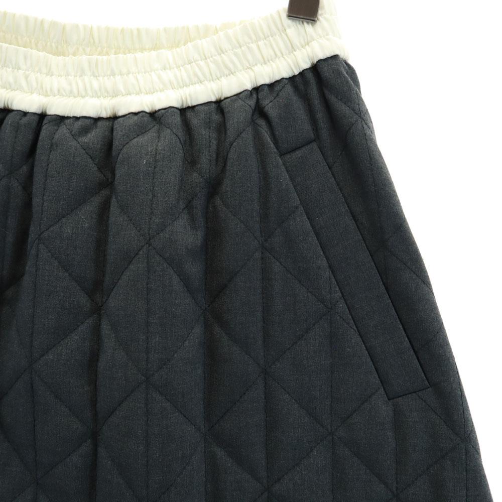 Unused Ray Beams Long Length Quilted Layers Skirt Charcoal Gray Women Used