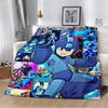Cartoon Rockman Game Megaman Printed Blanket Picnic Blankets Warm Blanket Soft and Comfortable Blanket Home Travel Birthday Gift