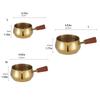 Stainless Steel Measuring Cups With Wooden Handle Condiment Serving Cups Ideal For Espresso And Sauce Pouring