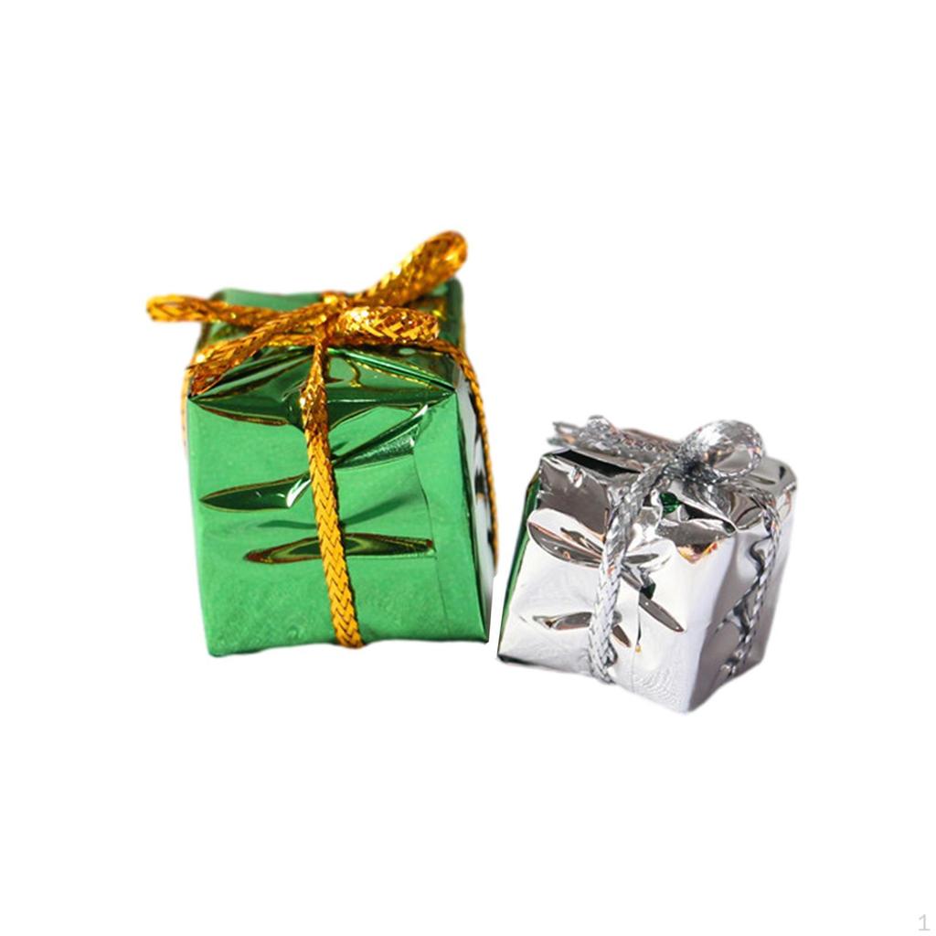 2 Mini Dollhouse Ornaments Boxes, Christmas Tree Hanging Decorations, Party Favors
