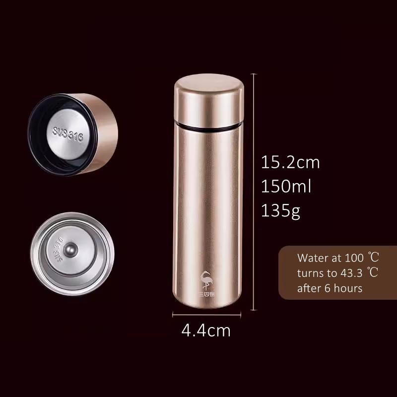 

Мини-вакуумная кружка из нержавеющей стали 316 с лаком для выпечки, сертификат LFGB, 140 мл, герметичный карман, термос для воды, сохраняющий тепло для женщин 140ml