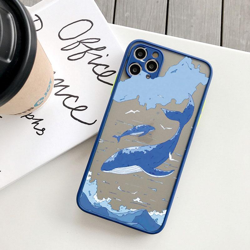 

Fantasy Whale Phone Case For iPhone 16 14 13 15 12 11 Pro Max Mini SE2 8 7 Plus X XR XS Anime Colourful Whales shockproof Covers iphone 14