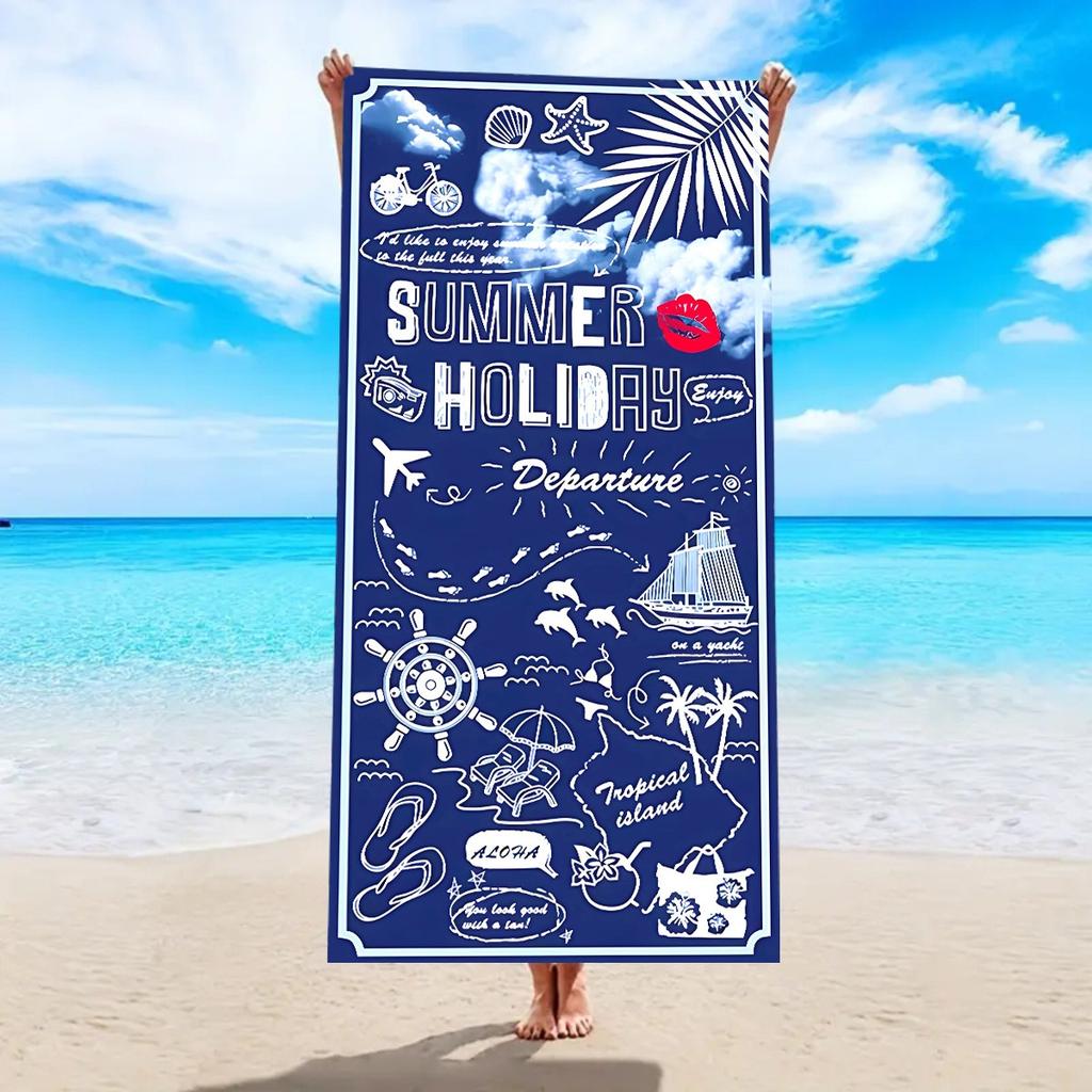 Magical Unicorn Rainbow Castle Beach Towel, Microfiber Towel, Soft Quick Dry Towel For Kids, Girls, Pool, Beach, Travel,