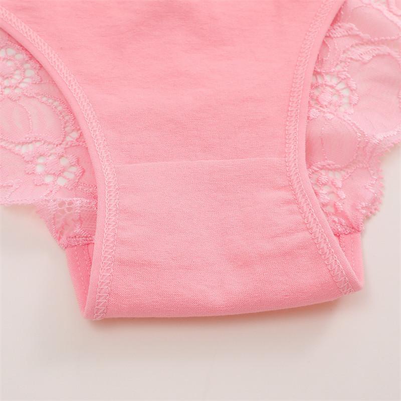 FINETOO Women Sexy Lace Panties Low-Waist Solid Color Floral Underwear Soft and Breathable Lingerie