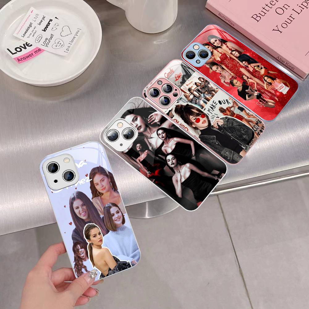 Singer Selena Gomez Tempered Glass For Iphone 14 13 12 11 Pro Mini XS MAX 14Plus X XS XR Fundas