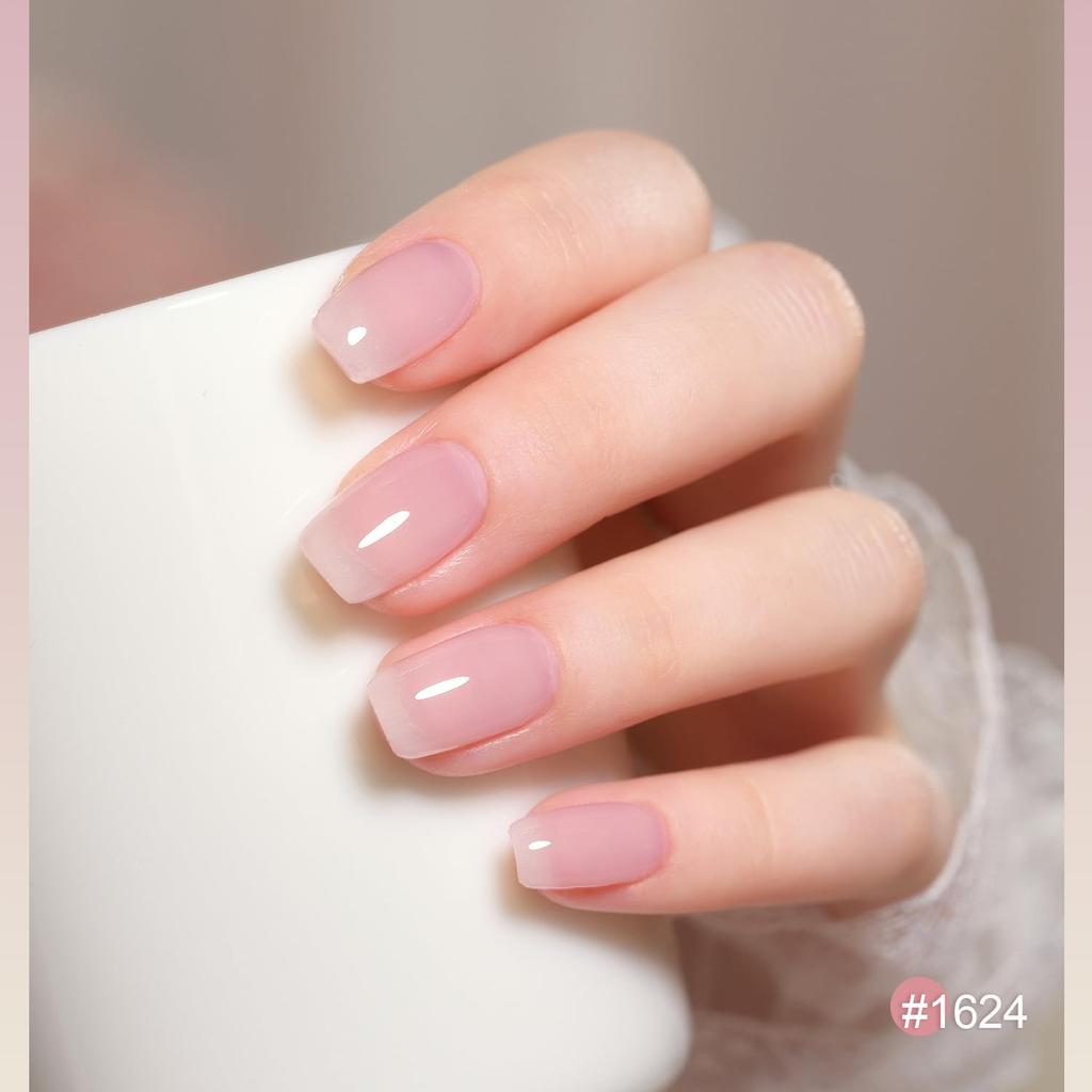 GAOY Gel Nail Polish Sheer Gel Rose Garden Style Kit, 6-Color Set, Salon-Quality, Sheer,