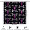 Gothic Coffin Shower Curtain Dark Halloween Decor Skull Tapestry Washable Bathroom Set Vintage Horror Home Textile Wall Hanging