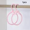 Imitation Pearl Beaded Bow Clothes Hanger Round Shape Scarf Ring Hanger Dress Hanger  Home