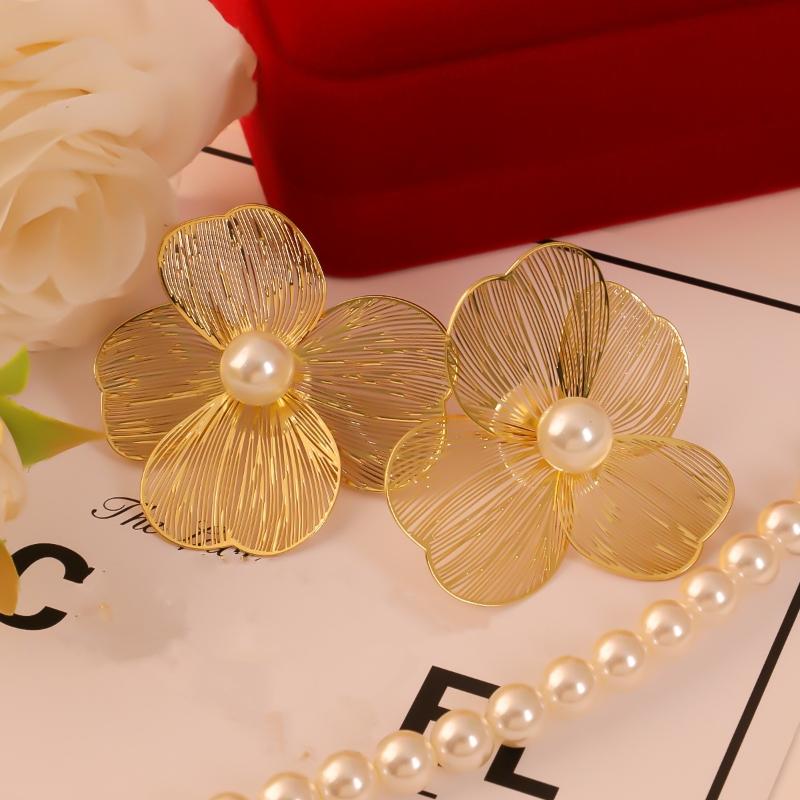 

Крупные серьги-цветы с цирконом для женщин, роскошный дизайн, серьги-гвоздики для женщин, корейская мода, цирконовые аксессуары, рождественский подарок золотистый