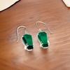 Chrome Diopside Gemstone 925 Sterling Silver Jewelry Handmade Hook Earrings1.45" EE-129-2
