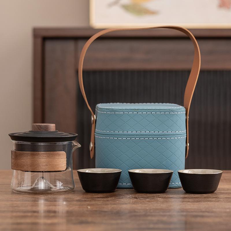 High-end Express Cup, One Pot, Three Cups, Portable Travel Tea Set, Portable Outdoor Enterprise, Company Business Gift