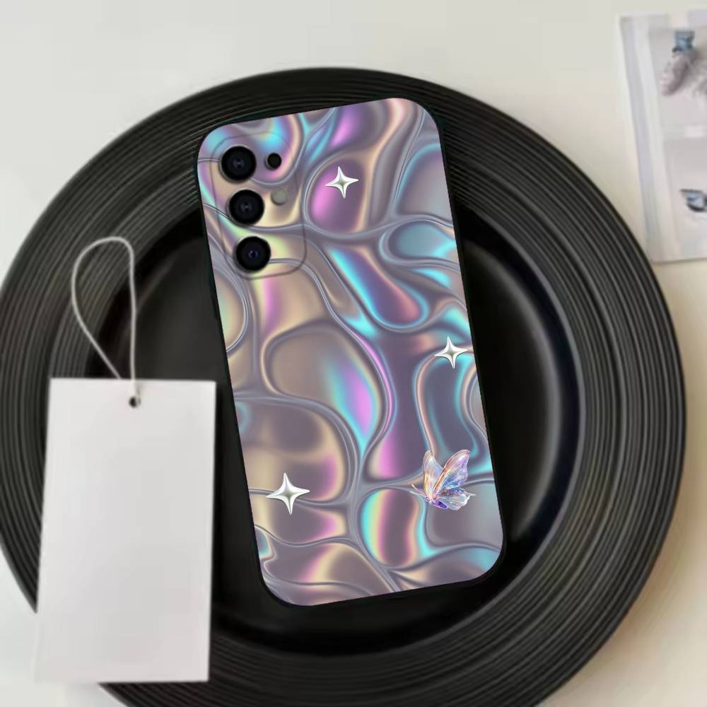 Folds T-Texture Phone Case For Samsung S25,S24,S21,S22,S23,S30,Ultra,S20,Plus,Fe,Lite,Note,10,Black Cover